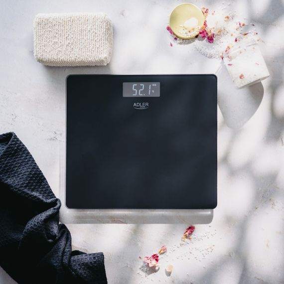 Весы напольные электронные стеклянные аккумуляторные Adler AD 8194 черные до 180 кг с высокой точностью | Зображення 3