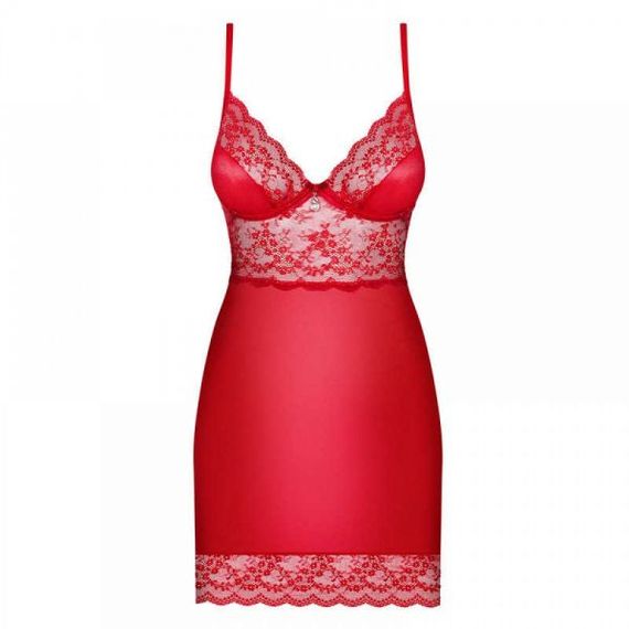 Сорочка Obsessive Lovica chemise L / XL, Червоний, L/XL | Зображення 3