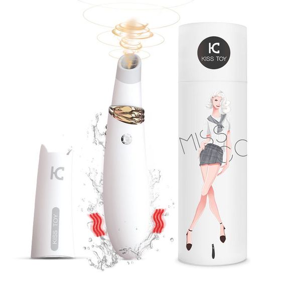 Вакуумний стимулятор з вібрацією KISTOY Miss CC White, можна використовувати як вібратор, діам.3,6см | Зображення 8