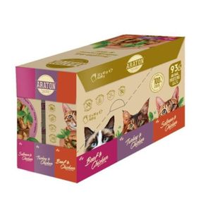 Набір вологого корму для котів Araton Cats Set Adult, 12 шт х 85 гр