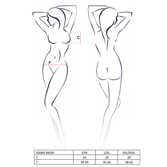 Комплект білизни Passion GIANA BIKINI XXL/XXXL, white, напівпрозорі ліф і трусики з бантиками | Зображення 2