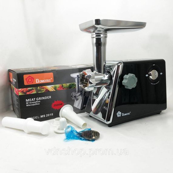 Электрическая настольная мясорубка с насадками, Мощная электрическая мясорубка с реверсом WM-96 | Зображення 1