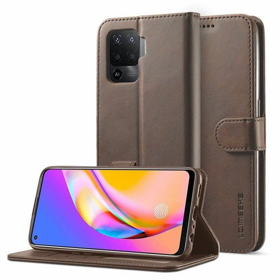 Чохол книжка iMeeke для Oppo Reno 5 Lite колір Коричневий
