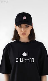 Жіноча футболка з дтф чорна -  - 61-142