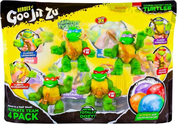 Набор фигурок тянучек Герои Гуджитсу Черепашки ниндзя Оригинал Heroes of Goo Jit Zu TMNT