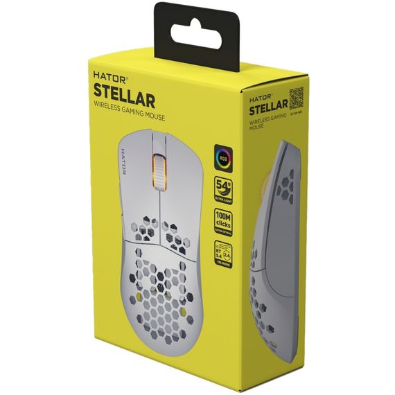 Мишка Hator Stellar Wireless/Bluetooth/USB White (HTM651) | Зображення 5