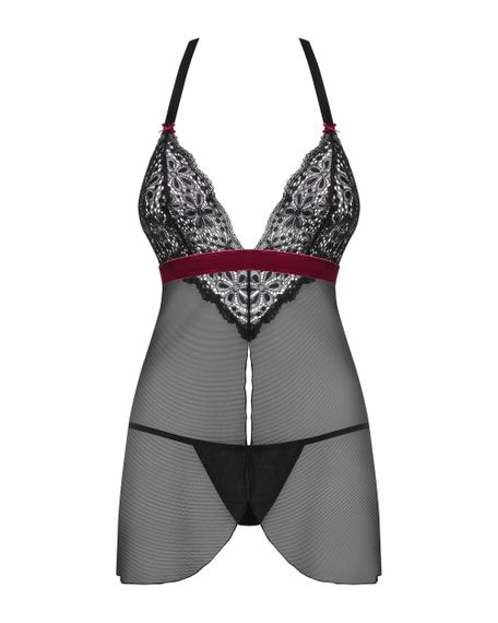 Сорочка бебі-дол Obsessive Rossita babydoll Чорна S/M | Зображення 5