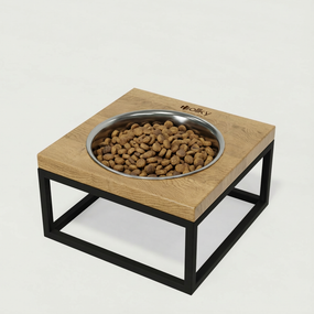 Миска на подставке для кошек и средних собак Hollky Base Solo M (1 × 0,8 л) Solo M-212110-BLNT
