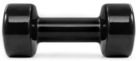 Гантелі вінілові PowerPlay 2 * 1,5 кг PP_4121 Чорні 2 шт + Гумка для фітнесу 7,5кг (PP_4121_2*1,5kg) | Зображення 2