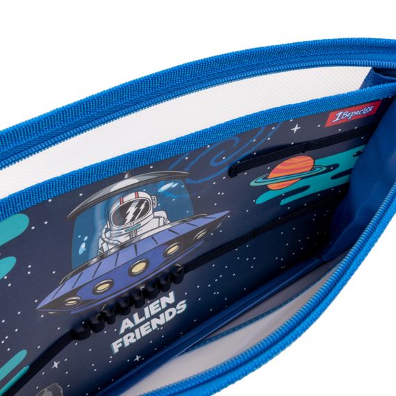 Папка-органайзер на молнии A4 1 Вересня Space 492198 33х23х2,5 см | Зображення 5
