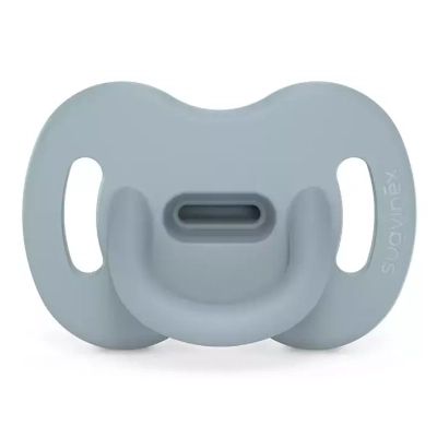 Пустышка Suavinex Colour Essence силиконовая, физиологическая, 0-6 мес. голубая (308097) | Зображення 1