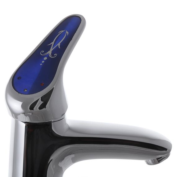 Змішувач для умивальника CRON MAGIC 001 синя ручка (CR0104) | Зображення 1