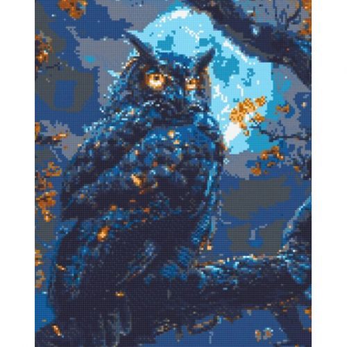 Алмазная мозаика "Мудрая сова" 40х50 см