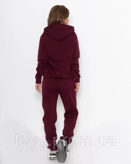 Спортивний костюм для жінок колір бордовий розміри XXL, 3XL, 4XL, 5XL FI_002057 | Зображення 2