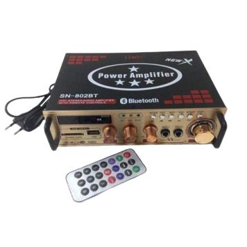 Підсилювач звуку UKC 802 BT караоке Bluetooth чорний/золото (4515_776) | Зображення 2