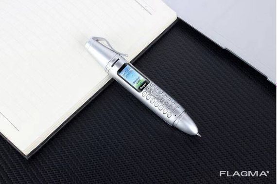 Ручка мобильный телефон портативный с камерой 0.08 MP и Bluetooth AK 007 (Серый) | Зображення 1