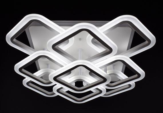 Люстра світлодіодна стельова LED світильник для квартири на стелю лед з пультом 25942 Білий 13х49х49 см. | Зображення 1