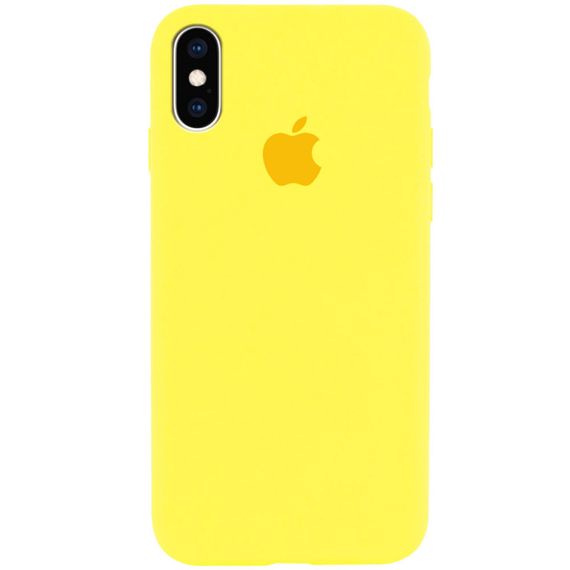 Чохол Silicone Case Full Protective (AA) для Apple iPhone X / XS (5.8") Жовтий / Yellow