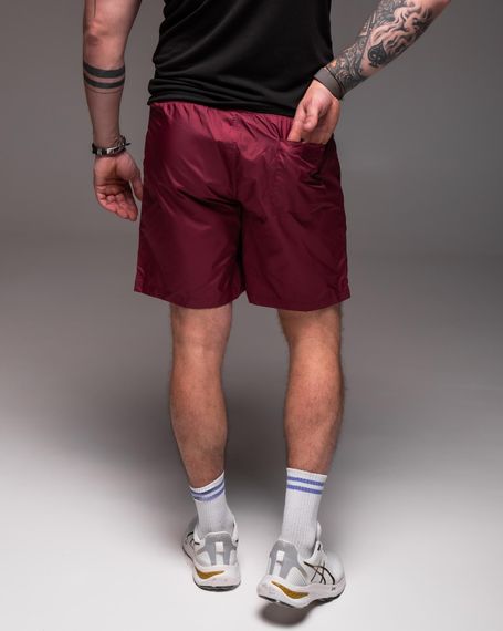 Мужские легкие шорты из плащевки внутри с сеткой RA2040, цвет бордовый, размер S | Зображення 2