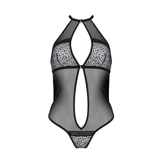 Сітчасте боді з мереживом на грудях Passion SATARA BODY L/XL black | Зображення 2
