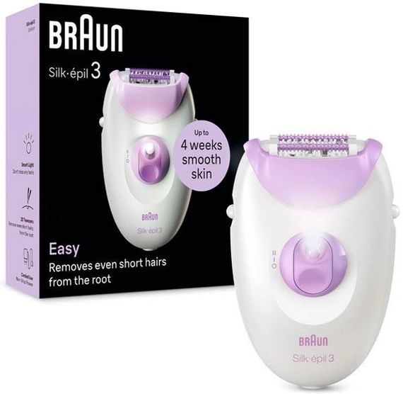Эпилятор Braun Silk Epil 3 SE-3-000 белый | Зображення 1