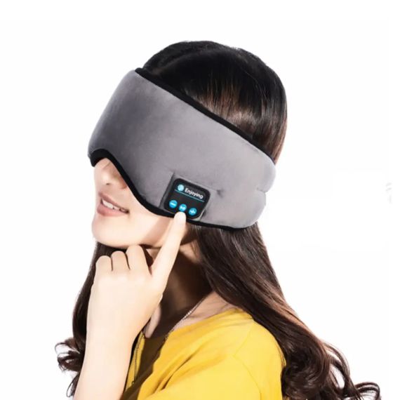 Маска для сна MUSIC GOGGLES A183 с гарнитурой Bluetooth, Серый / Маска на глаза для сна / Повязка на глаза для сна | Зображення 1