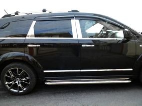 Молдинг дверей (4 шт, нерж) для Fiat Freemont