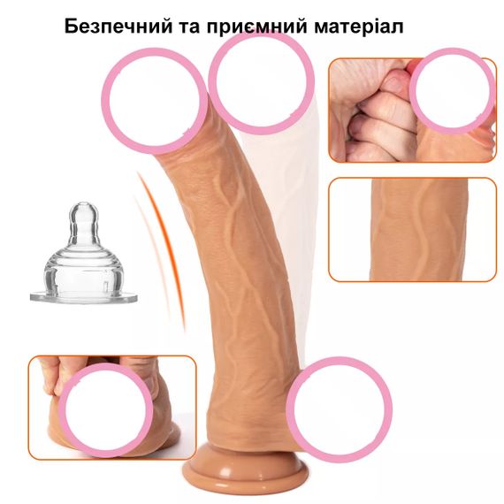 Реалистичный фаллоимитатор 3 в 1 ( вибрация, ротация, движения) с пультом ДУ | Зображення 5