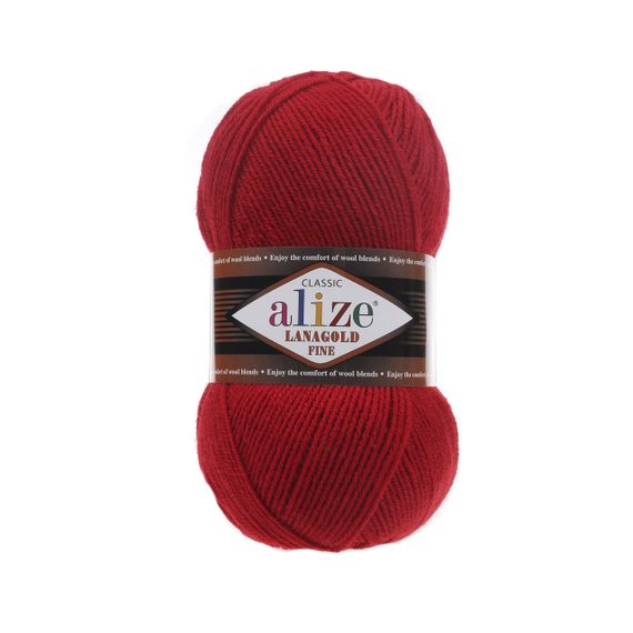 Пряжа Alize Lanagold Fine 56 напіввовна