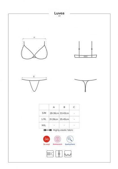 Комплект мереживний Obsessive Luvae чорний, S/M Sex Aura | Зображення 1