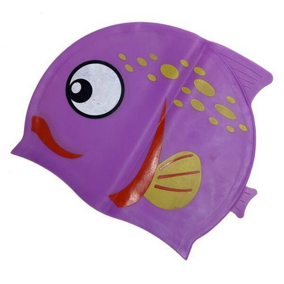Шапочка для плавания детская Fish NE-SW-390-V, фиолетовая