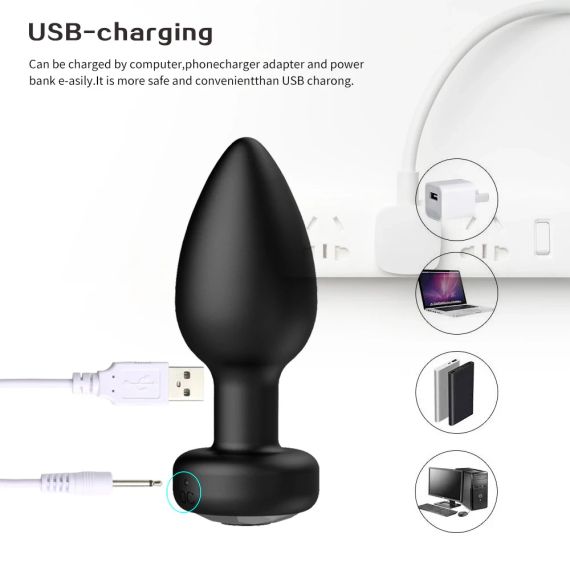 Анальне пробка з пультом дистанційного керування вібратор USB | Зображення 3