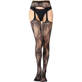 Еротичні колготки з відкритими стегнами 48 Чорний 1188