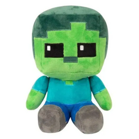 Дитяча іграшка з гри Minecraft Зомбі, що сидить, 22 см, зелений Зомбі Дитинча Майнкрафт
