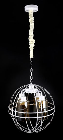 Люстра підвісна LOFT на 4 лампочки 25760 Білий 50-110х41х41 см. | Зображення 2