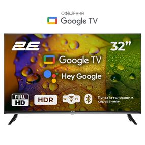 Телевізор 2E 32' LED FHD 60Hz Smart Google TV Black (2E-32A07KF)