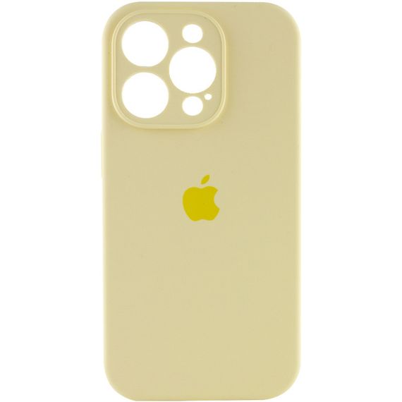 Чехол Silicone Case Full Camera Protective (AA) для Apple iPhone 16 Pro (6.3") Желтый / Mellow Yellow