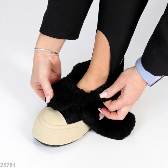 Спортивные замшевые черные зимние автоледи на липучке | Зображення 8