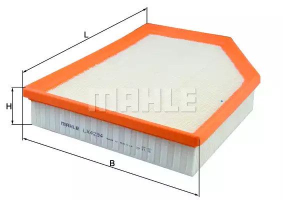 Фільтр повітряний Volvo V40 1.5-2.0 14-, MAHLE/KNECHT (LX4234)