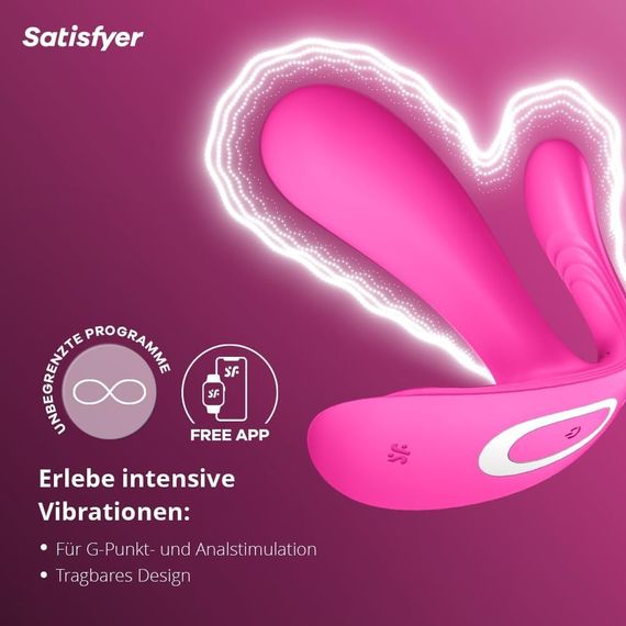 Двойной вибратор Satisfyer Top Secret+ с приложением, розовый sexstyle | Зображення 3