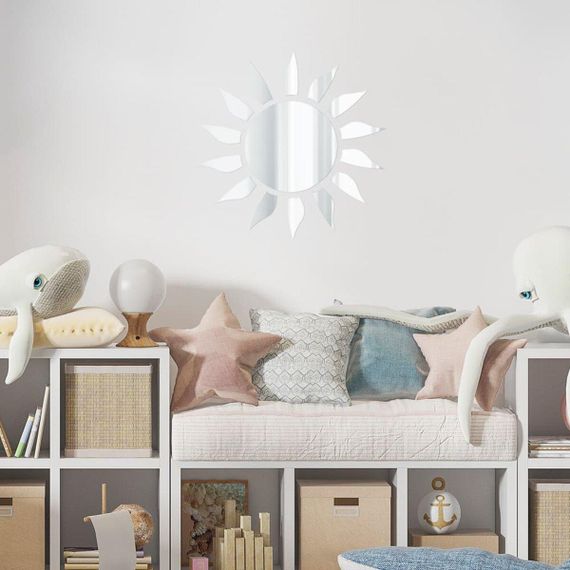 Дзеркальний декор акриловий самоклеючий срібло,15шт (D) SW-00002501 | Зображення 4