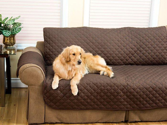 Стеганое покрывало-накидка на  диван двухстороннее  Couch Coat | Зображення 1