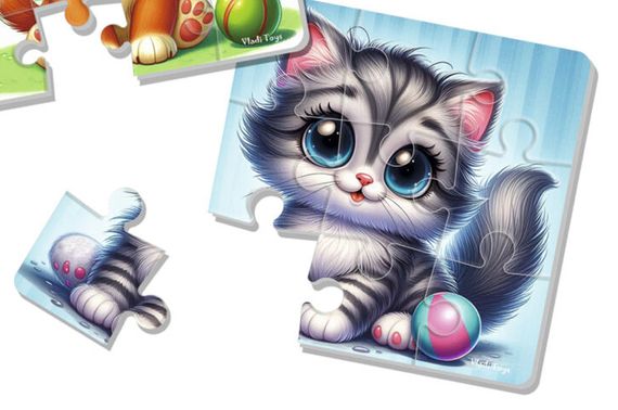 М'які пазли "Котик та песик" VT1102-37 Vladi Toys | Зображення 3