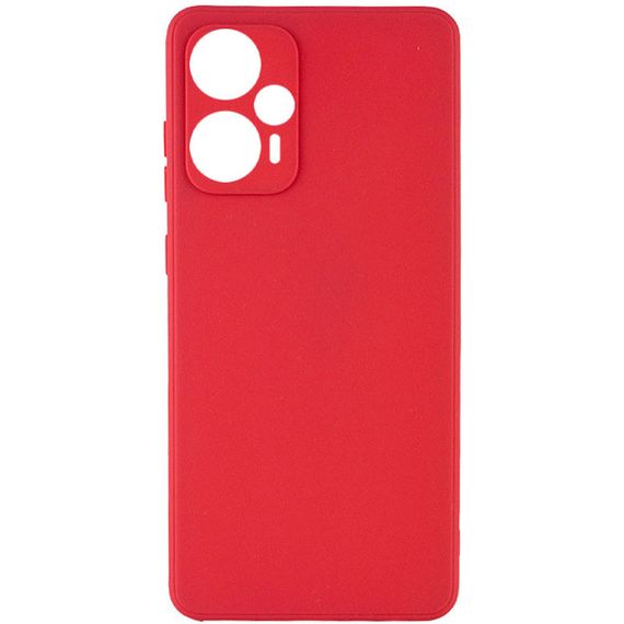 Силиконовый чехол Candy Full Camera для Xiaomi Poco F5 / Note 12 Turbo Красный / Camellia