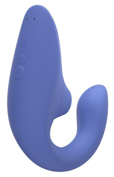 Вагінально-кліторальний стимулятор Womanizer Blend Vibrant Blue, вібрація + вакуум, 2 мотори | Зображення 2