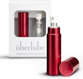 Набор для путешествий: Лубрикант на силиконовой основе Uberlube в красном футляре, 15 мл Sex Aura