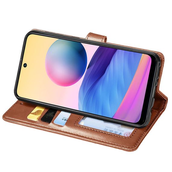 Шкіряний чохол-книжка GETMAN Gallant (PU) для Xiaomi Redmi Note 13 Pro+ Коричневий | Зображення 5