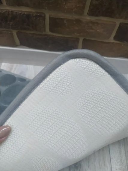 Килимок у ванну 60*40 см. Сірий, стильний, антиковзний, водопоглинальний | Зображення 4