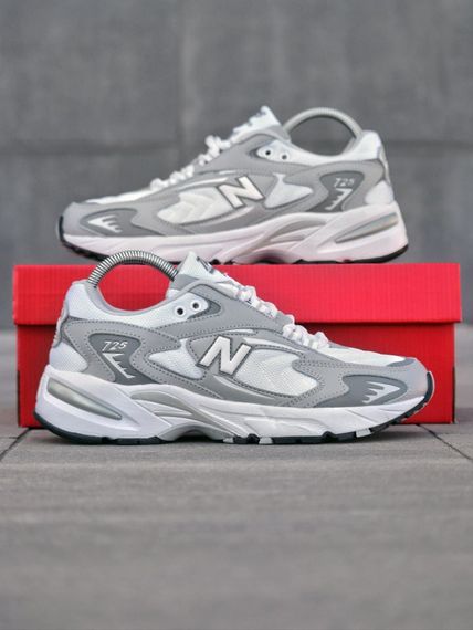 Кросівки New Balance весна-літо матеріал замш/шкіра/текстиль колір світло-сірий, білий | Зображення 4