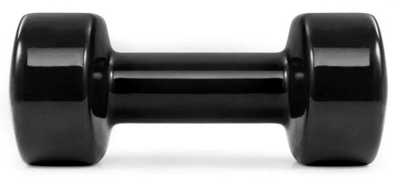 Гантелі вінілові PowerPlay 2 * 1 кг PP_4121 Чорні 2 шт + Гумка для фітнесу 7,5 кг (PP_4121_2*1kg) | Зображення 4